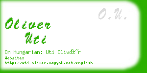 oliver uti business card